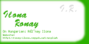 ilona ronay business card